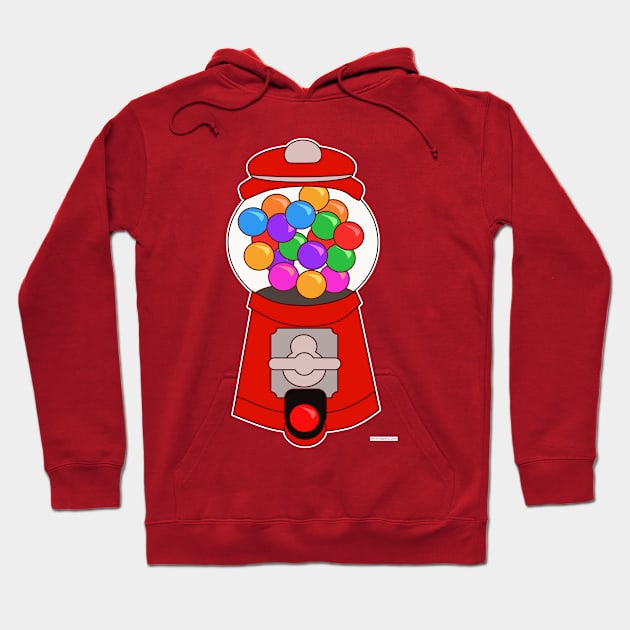 Fun Gumball Machine Cartoon Art Hoodie by Tshirtfort